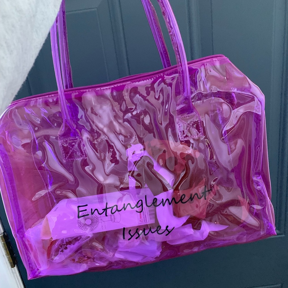 Purple overnight bag